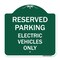 Signmission For Electrical Cars Reserved Parking Electric Vehicles Heavy-Gauge Alum, 18" x 18", GW-1818-23948 A-DES-GW-1818-23948 - alternate 1
